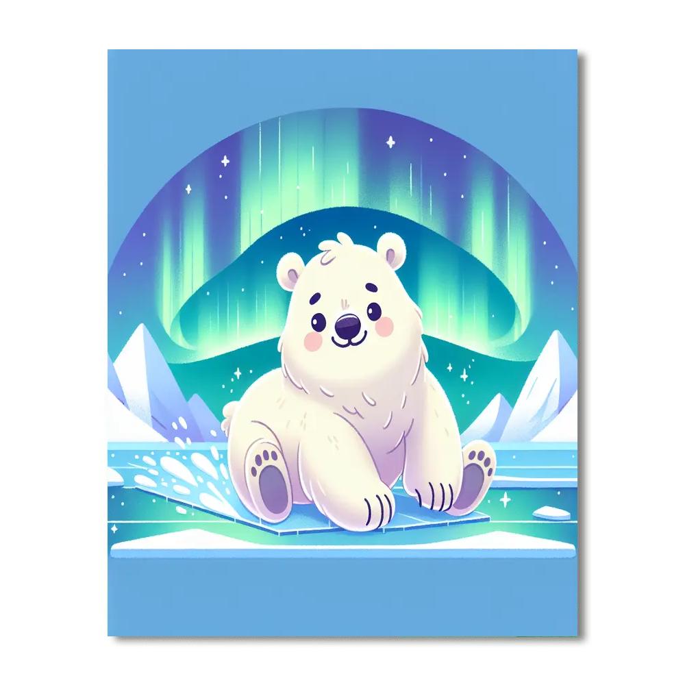 Polar Bear Journey Number Painting
