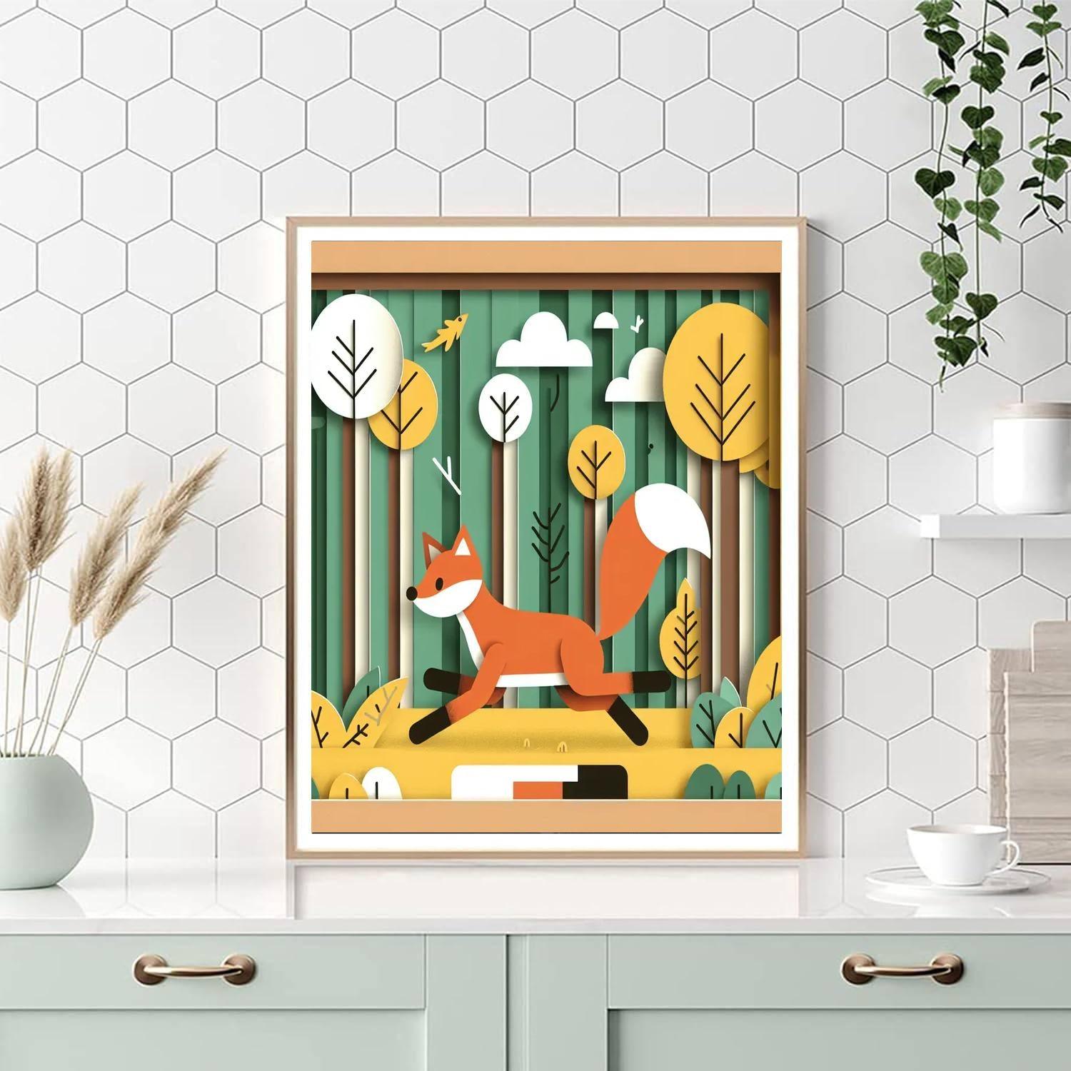Forest Fox Fun Painting By Numbers Kit