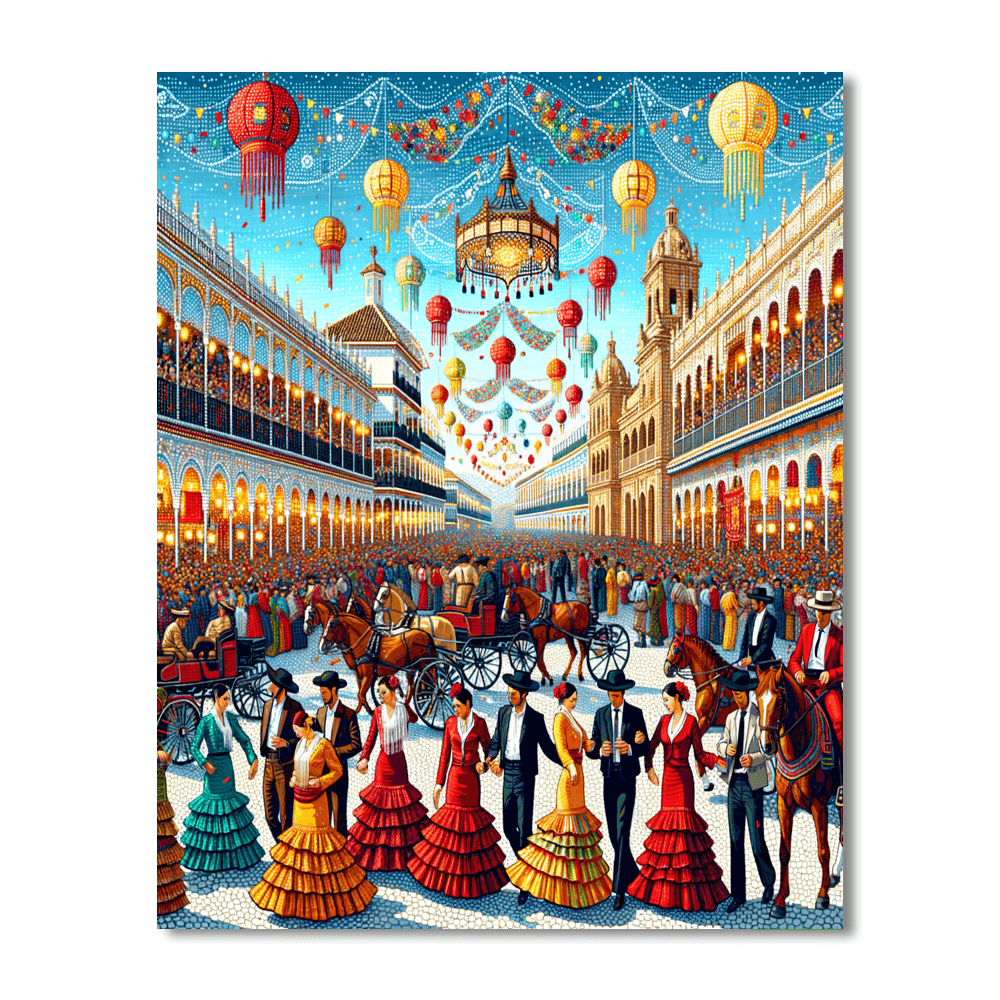 Feria De Abril - Seville Painting By Numbers Kit