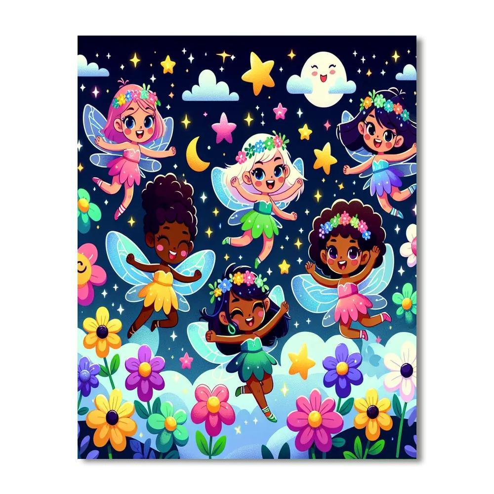 Magical Night In Fairyland Paint By Color