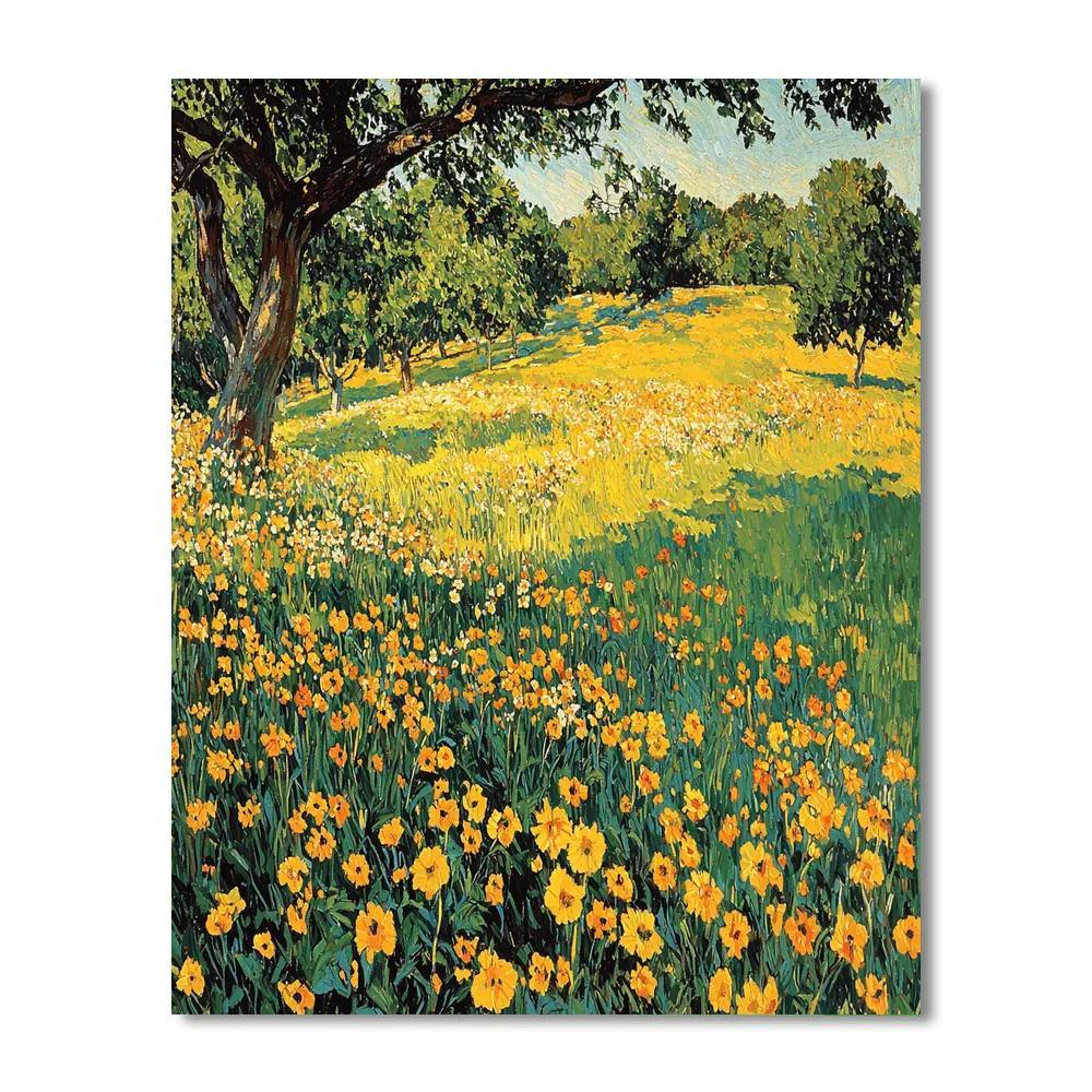 Vincent Van Gogh Inspired Golden Afternoon  Painting By Numbers Kit