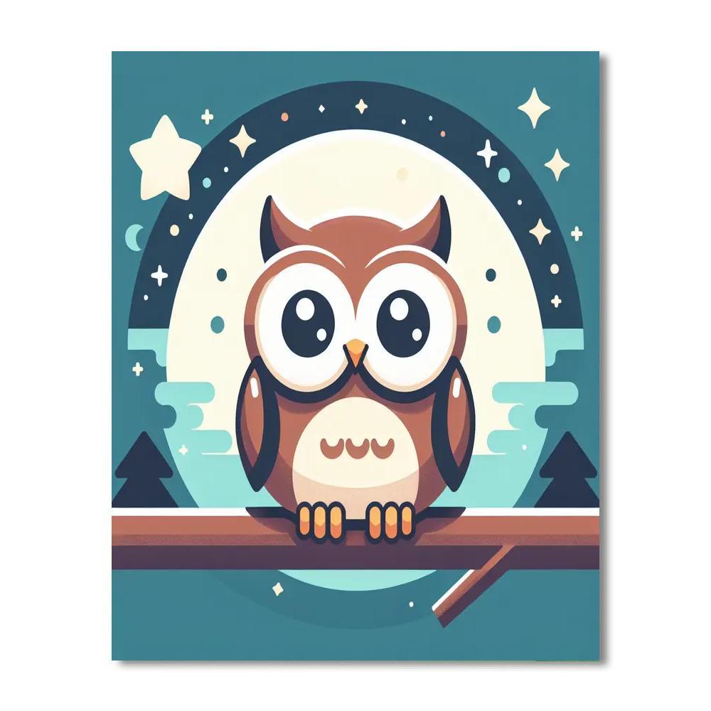 Happy Owl Paint By Number
