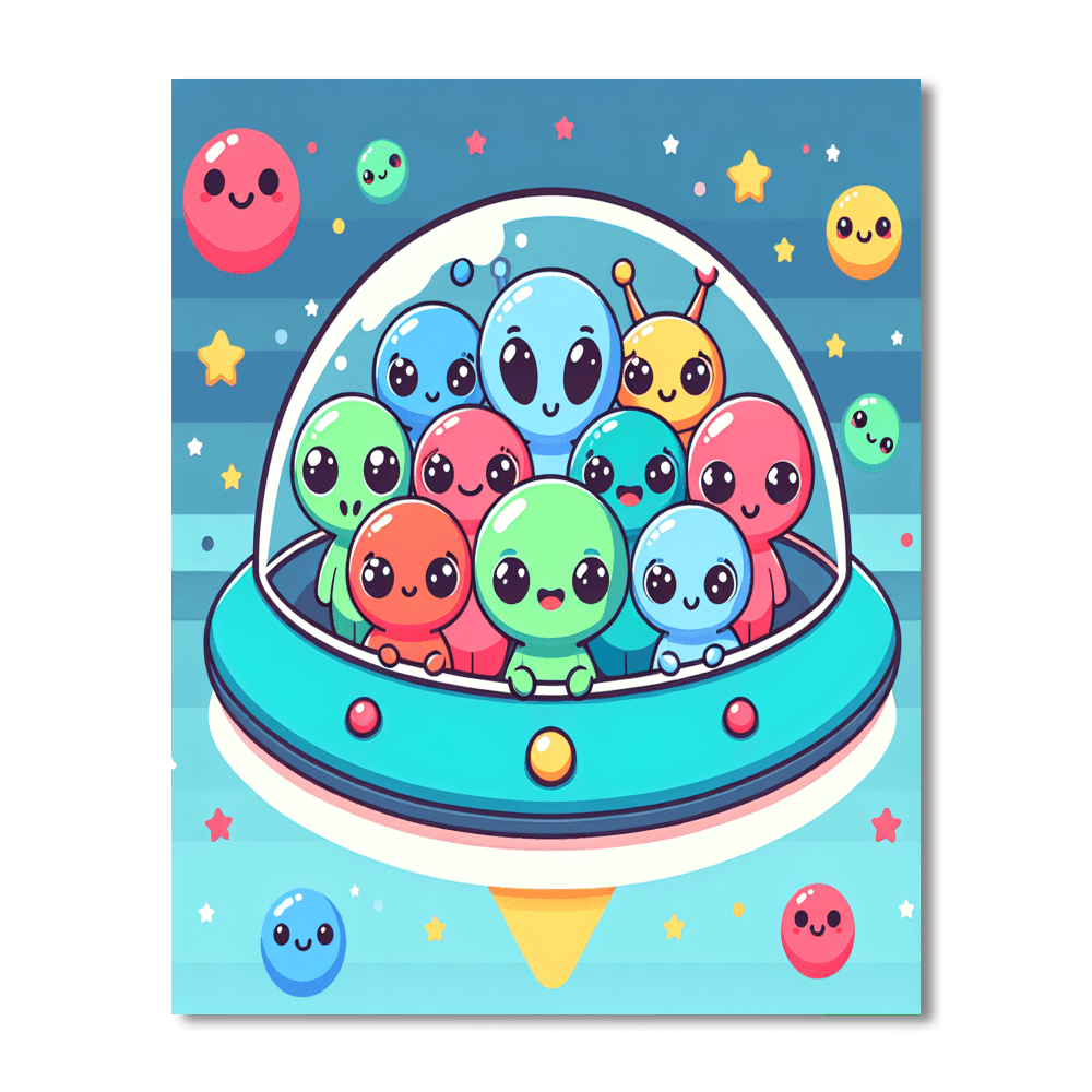 Galactic Alien Encounter Paint By Color