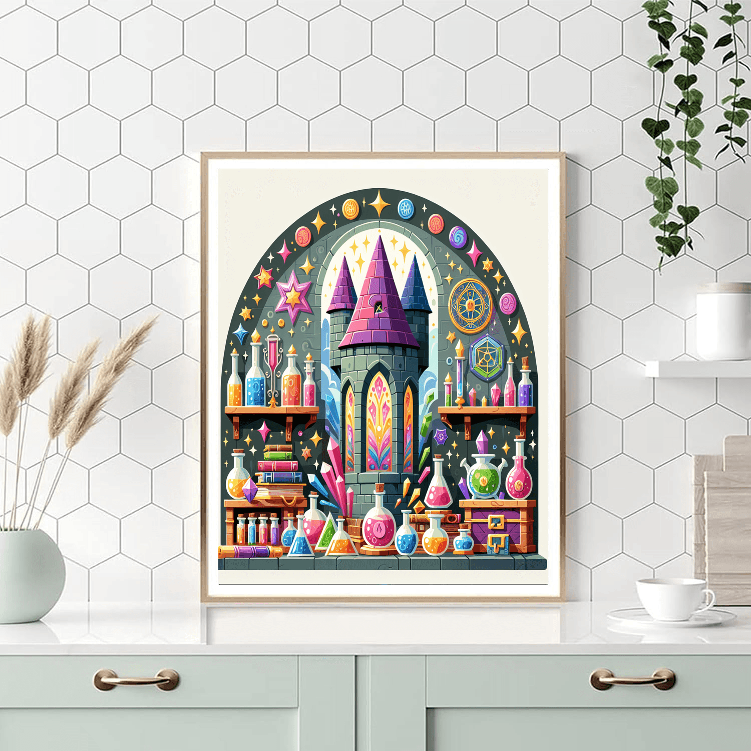 Wizard's Spellbound Tower Paint By Numbers Art