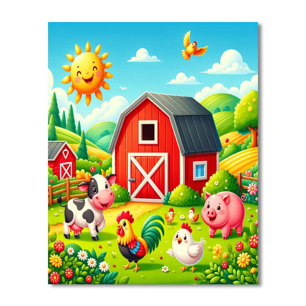 Vibrant Farmyard Fun Paint By Numbers
