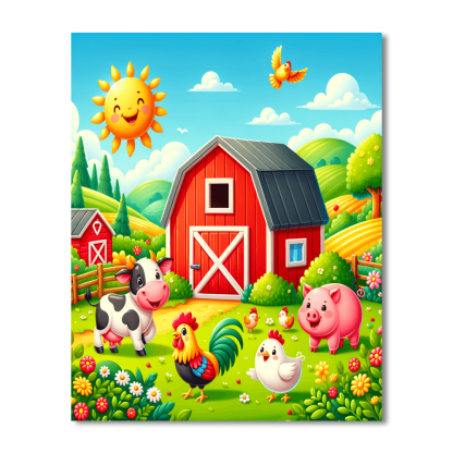 Vibrant Farmyard Fun Paint By Numbers