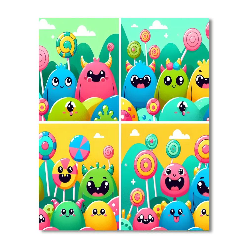 Friendly Monsters Unite Painting Number Kit