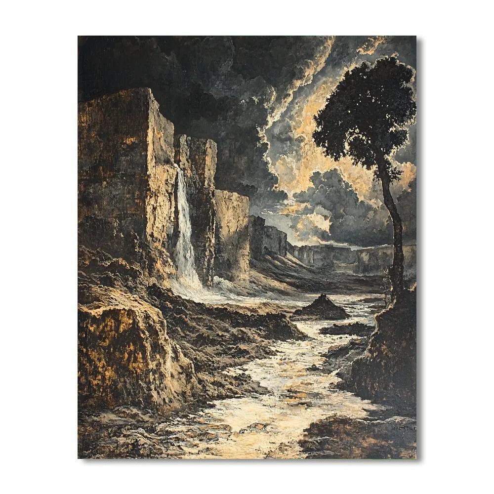 Anselm Kiefer Inspired Primal Expressionism In Nature  DIY Paint By Numbers