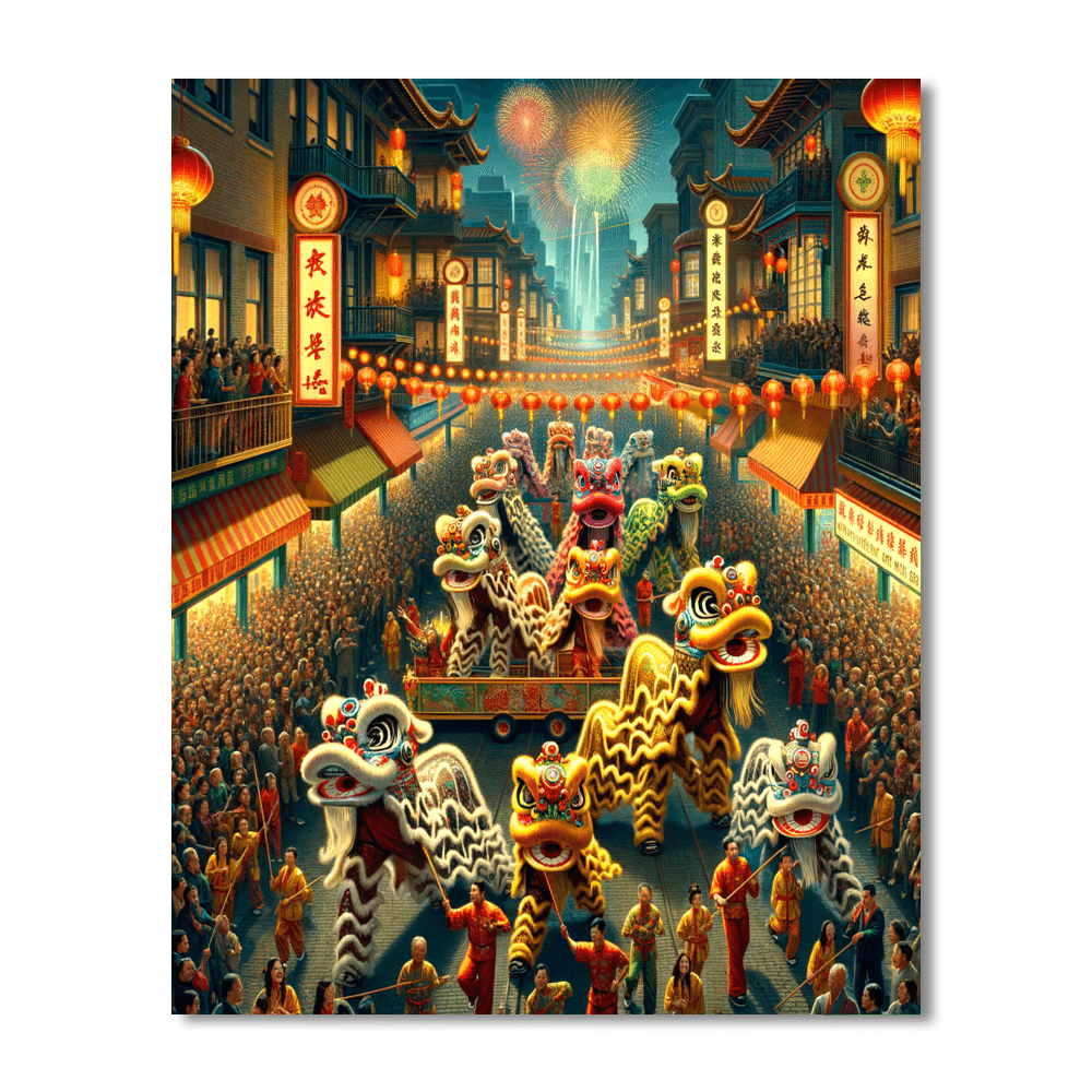Lunar New Year Parade - San Francisco, Usa Numbered Painting Kits