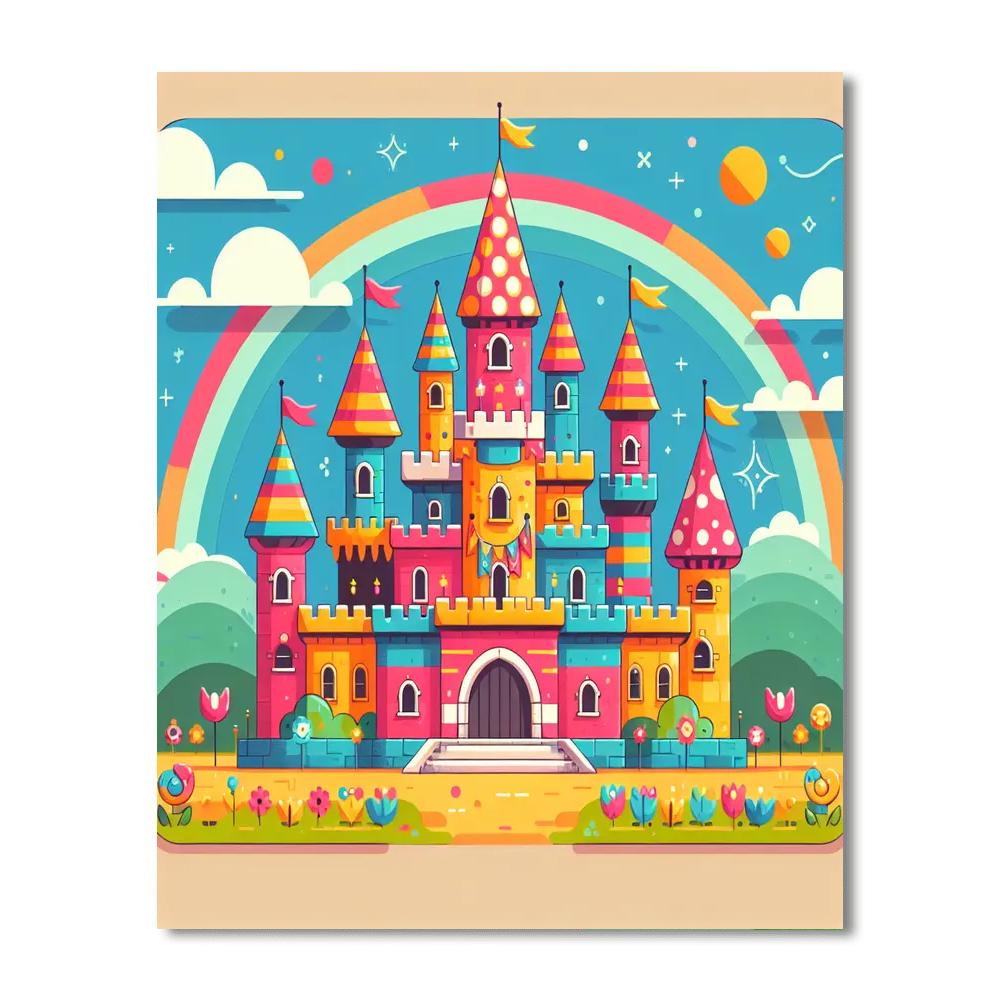 Fairy Tale Castle Celebration Painting Number Kit