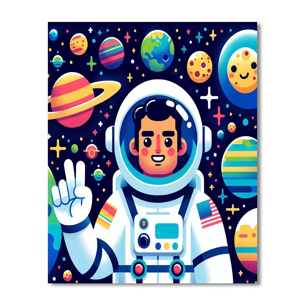 Galactic Astronaut Adventure Paint By Number
