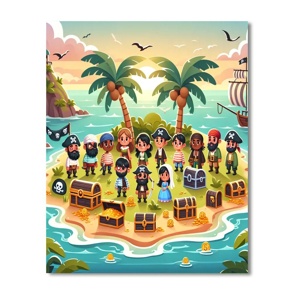 Fairy Tale Pirate Island Paint By Numbers