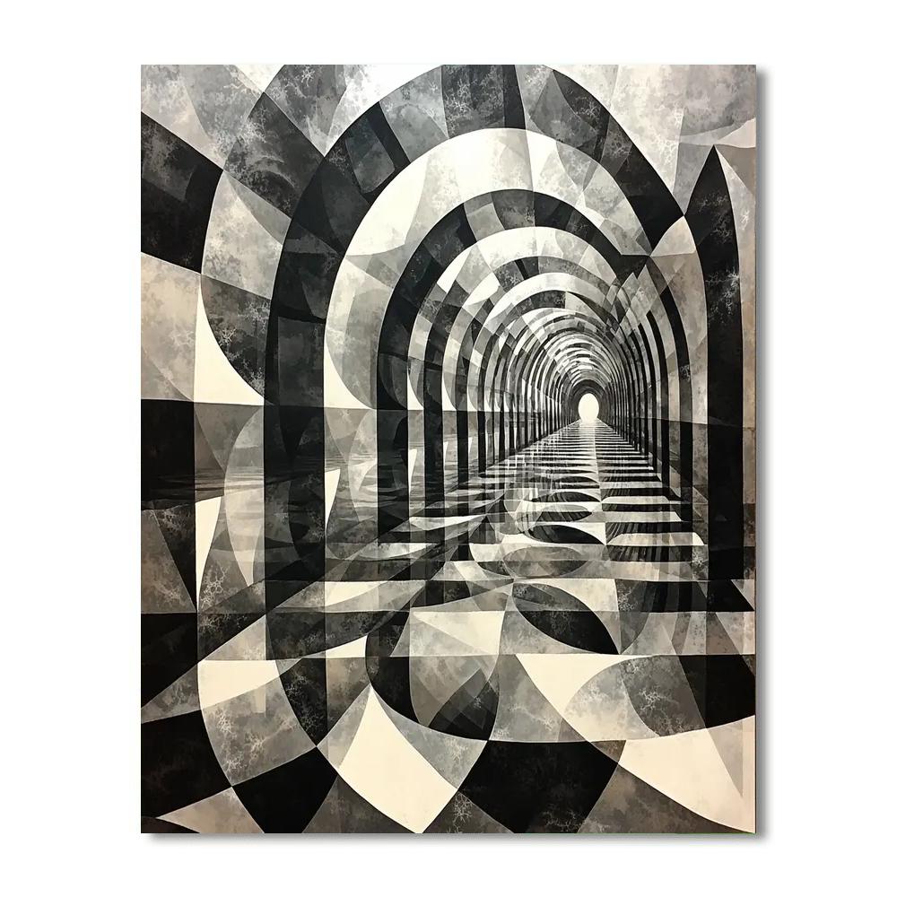 M.C. Escher Inspired Fractal Dimensions  Paint By Numbers