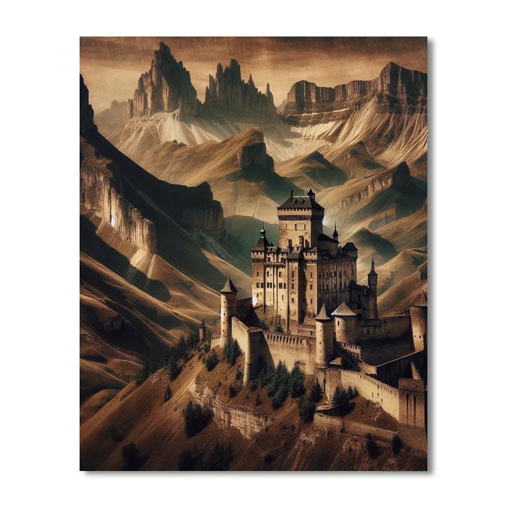 Medieval Fortress View Paint By Color