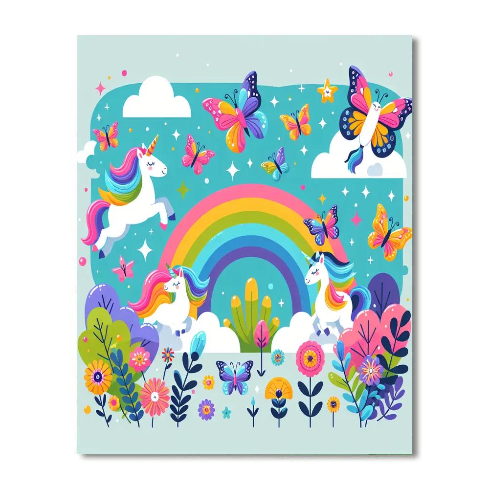 Radiant Rainbow Realm Painting By Numbers Kit