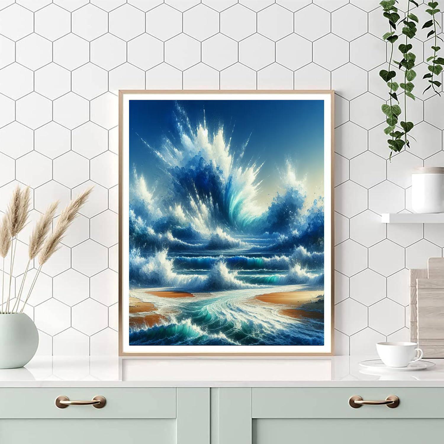 Luminous Ocean Waves Paint By Numbers Art