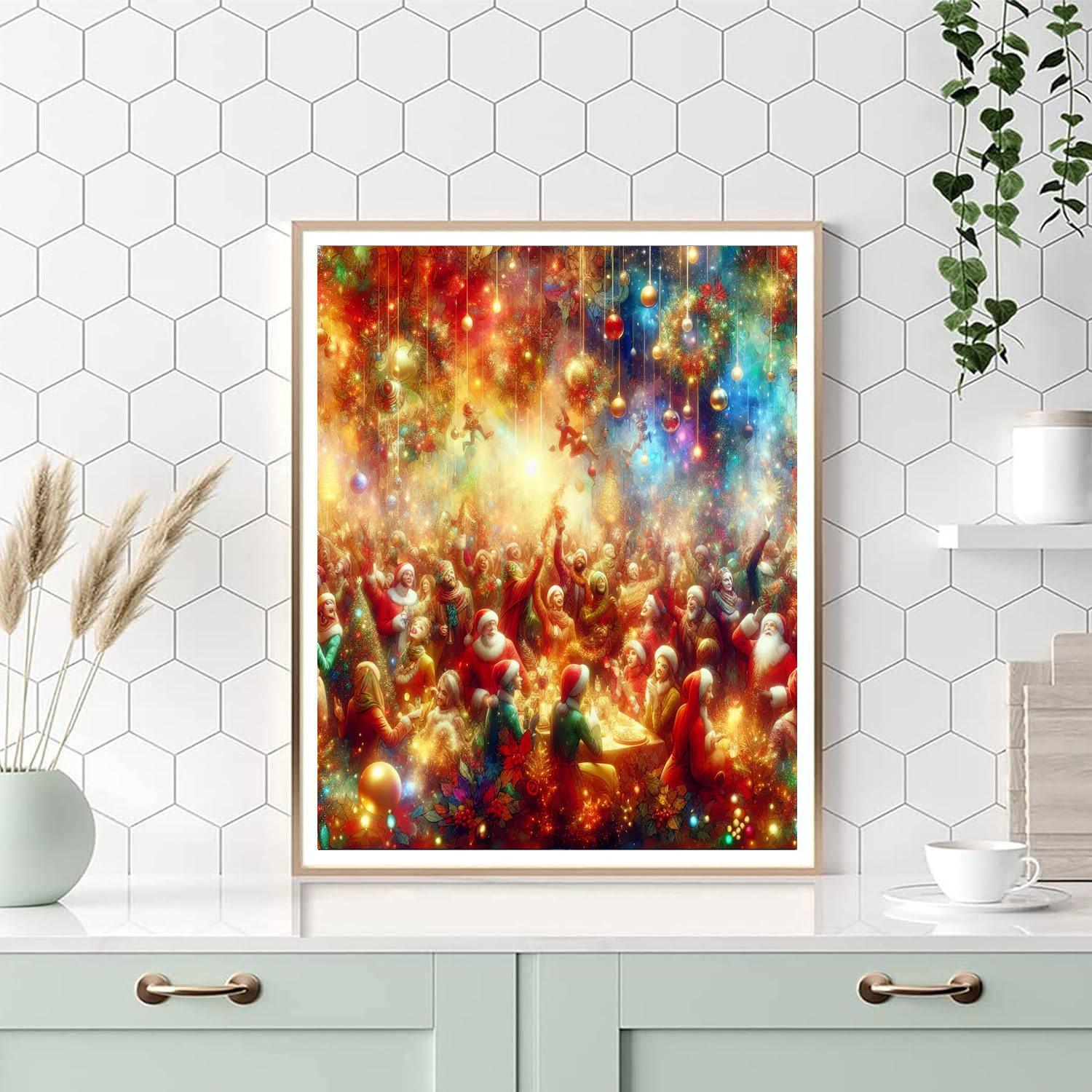 Charming Holiday Festivities Numbered Painting Kits