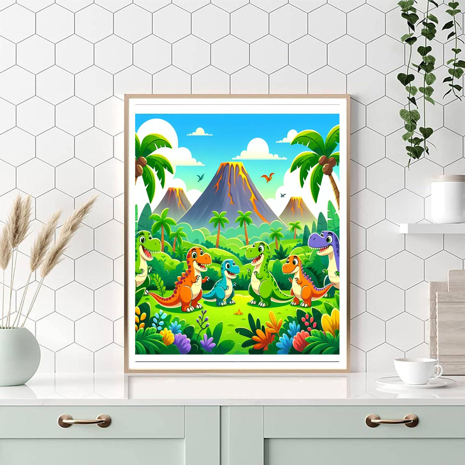 Daring Dinosaur Discoveries Painting Number Kit