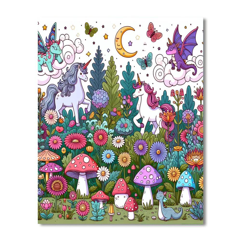 Fantasy Garden Gathering Numbered Painting Kits