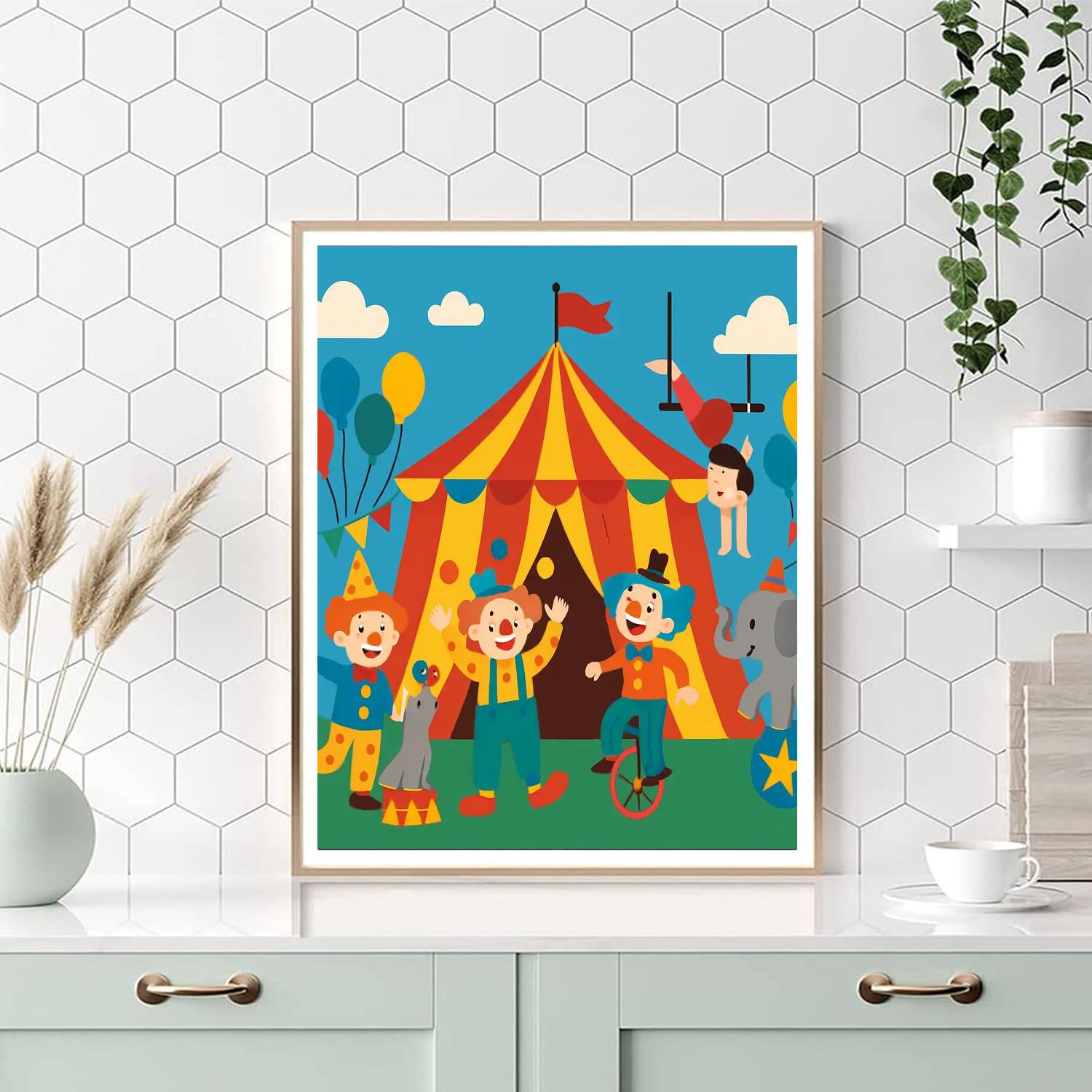 Charming Circus Troupe Paint By Color