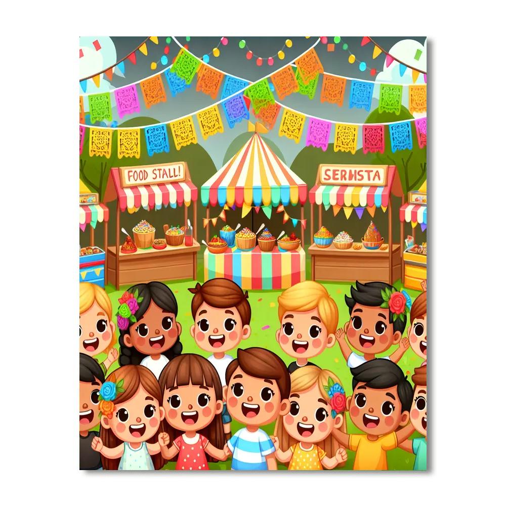 Fabulous Fiesta Celebration Painting Number Kit