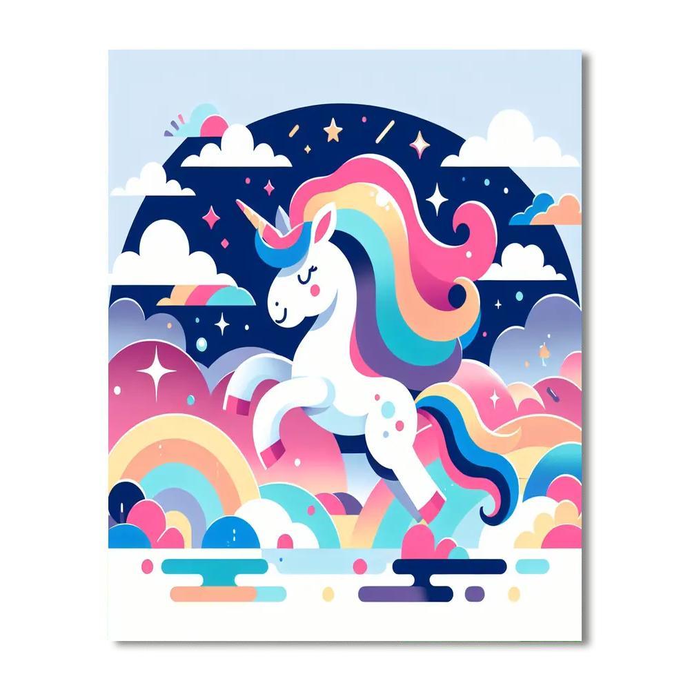 Playful Unicorn Paint By Color