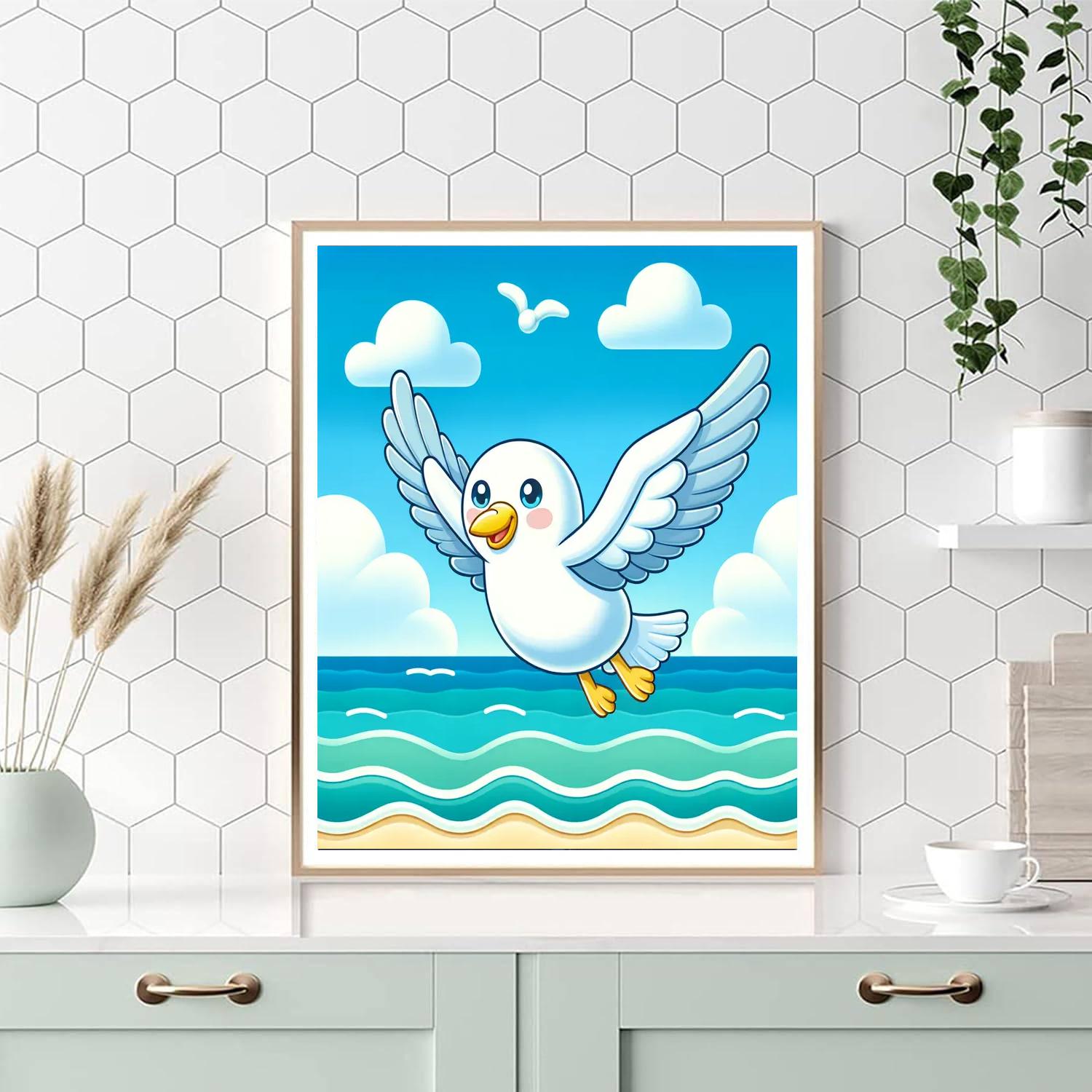 Adventure Seagull Paint By Numbers Art