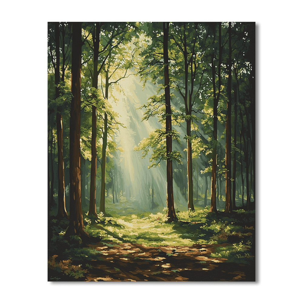 Caspar David Friedrich Inspired Eternal Forest  Paint By Numbers Art