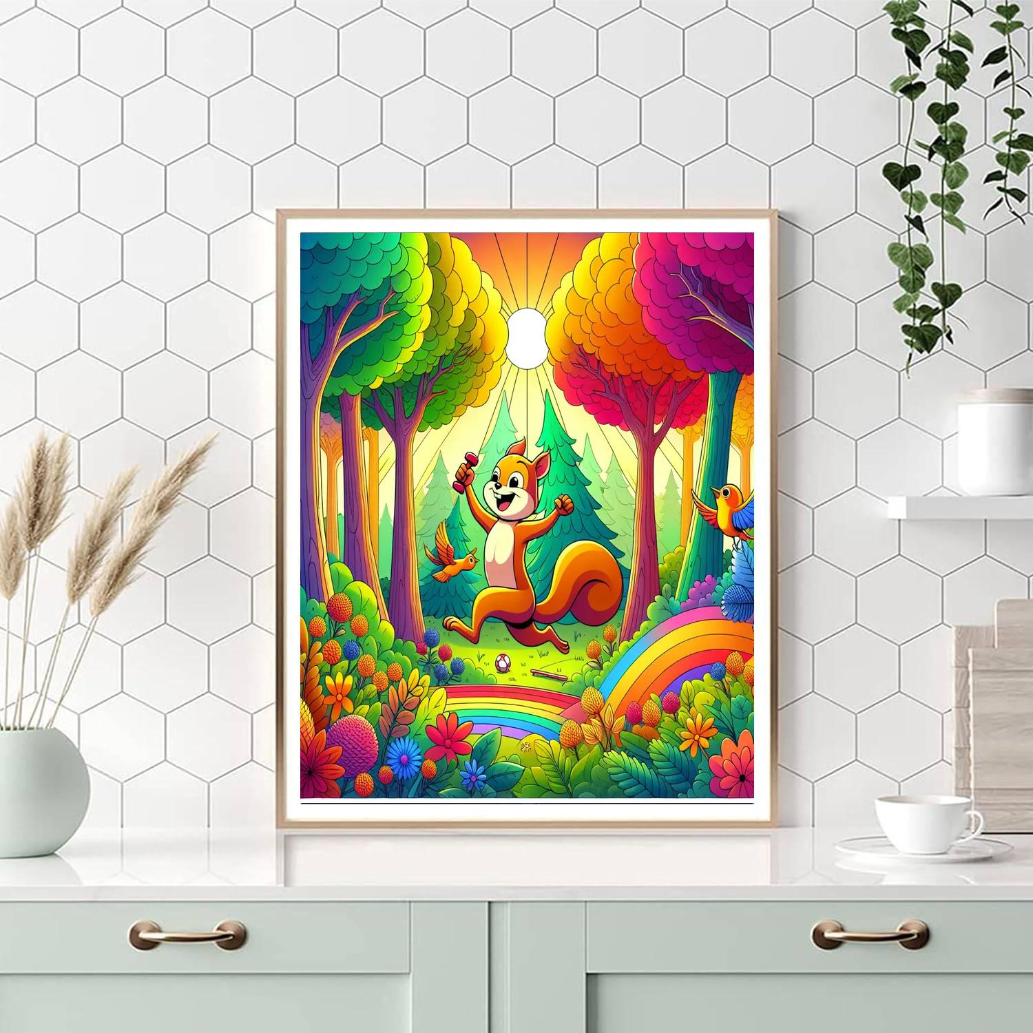 Sporty Squirrel Adventure Paint By Number