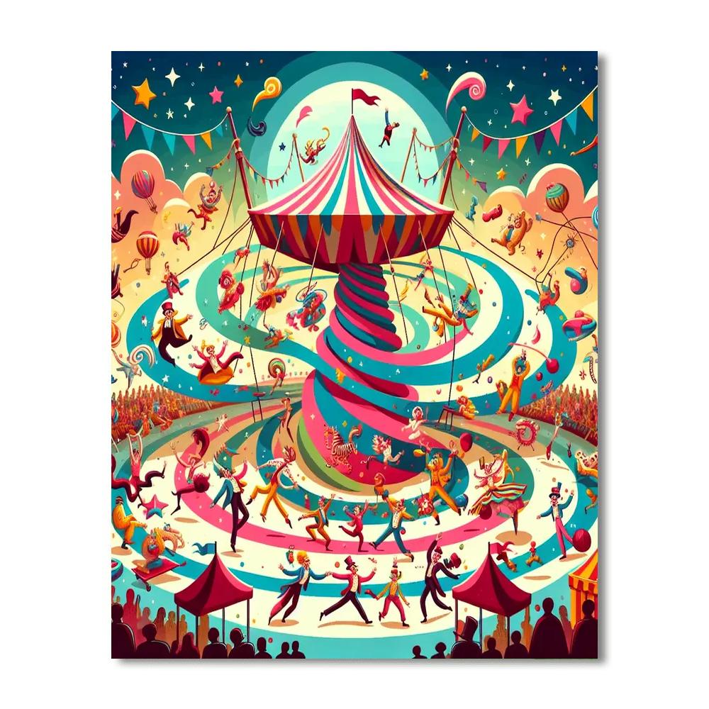 Circus Extravaganza Show Painting By Numbers Kit