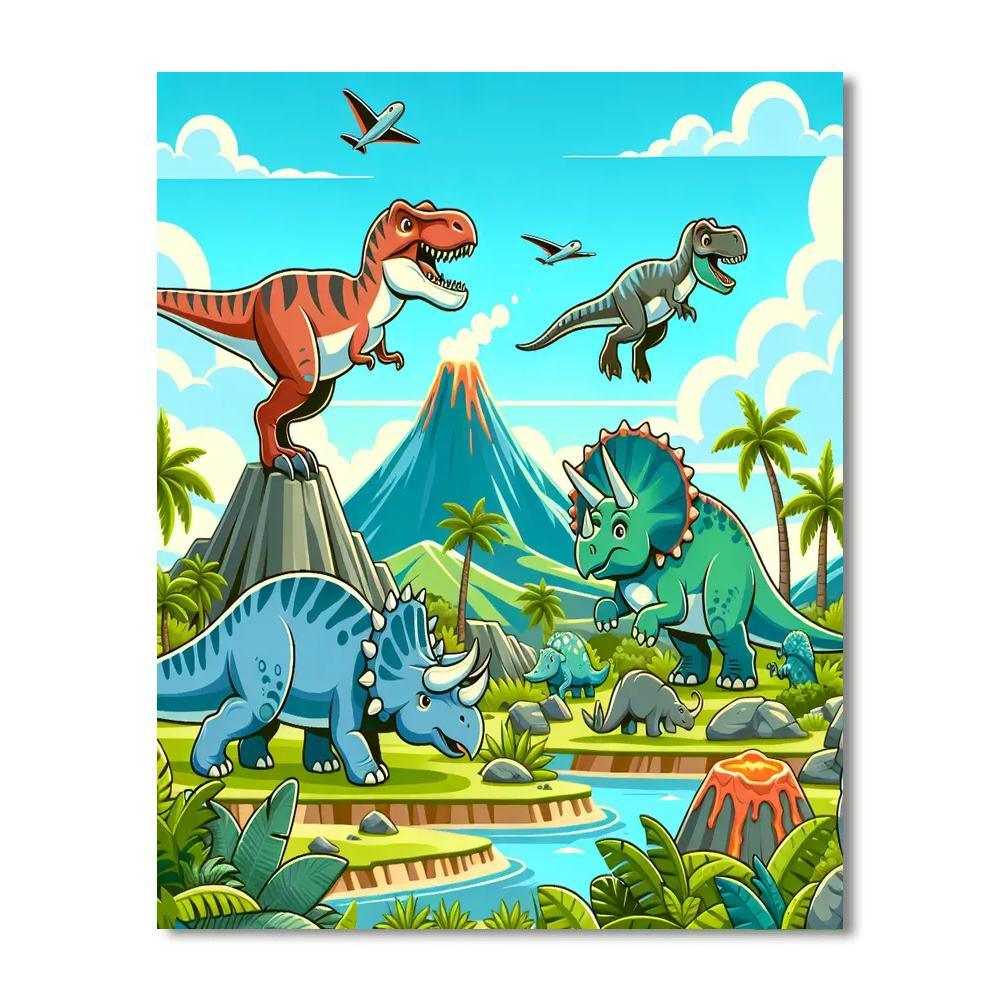 Dino Valley Discovery DIY Paint By Numbers
