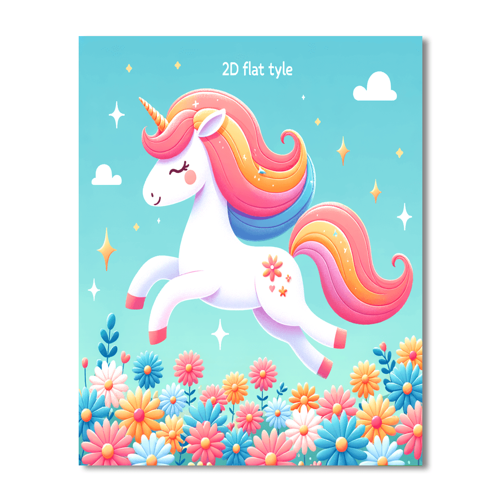 Magic Unicorn Garden Paint By Numbers