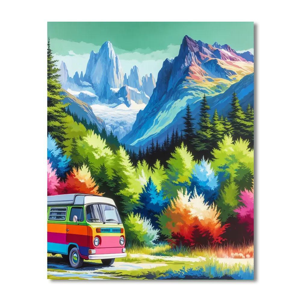 Adventure On The Open Road Paint By Numbers Kits