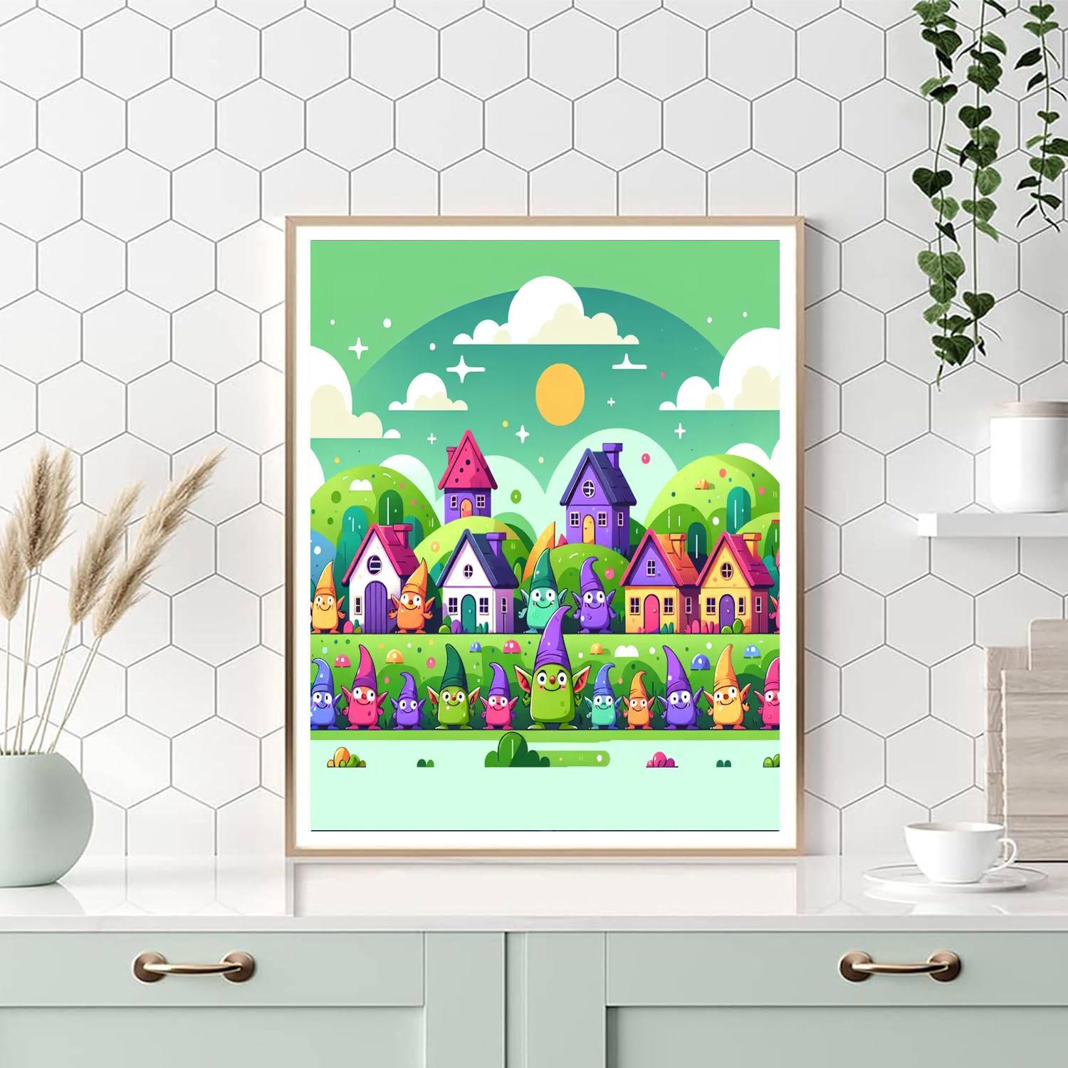 Giggling Goblin Village DIY Paint By Numbers