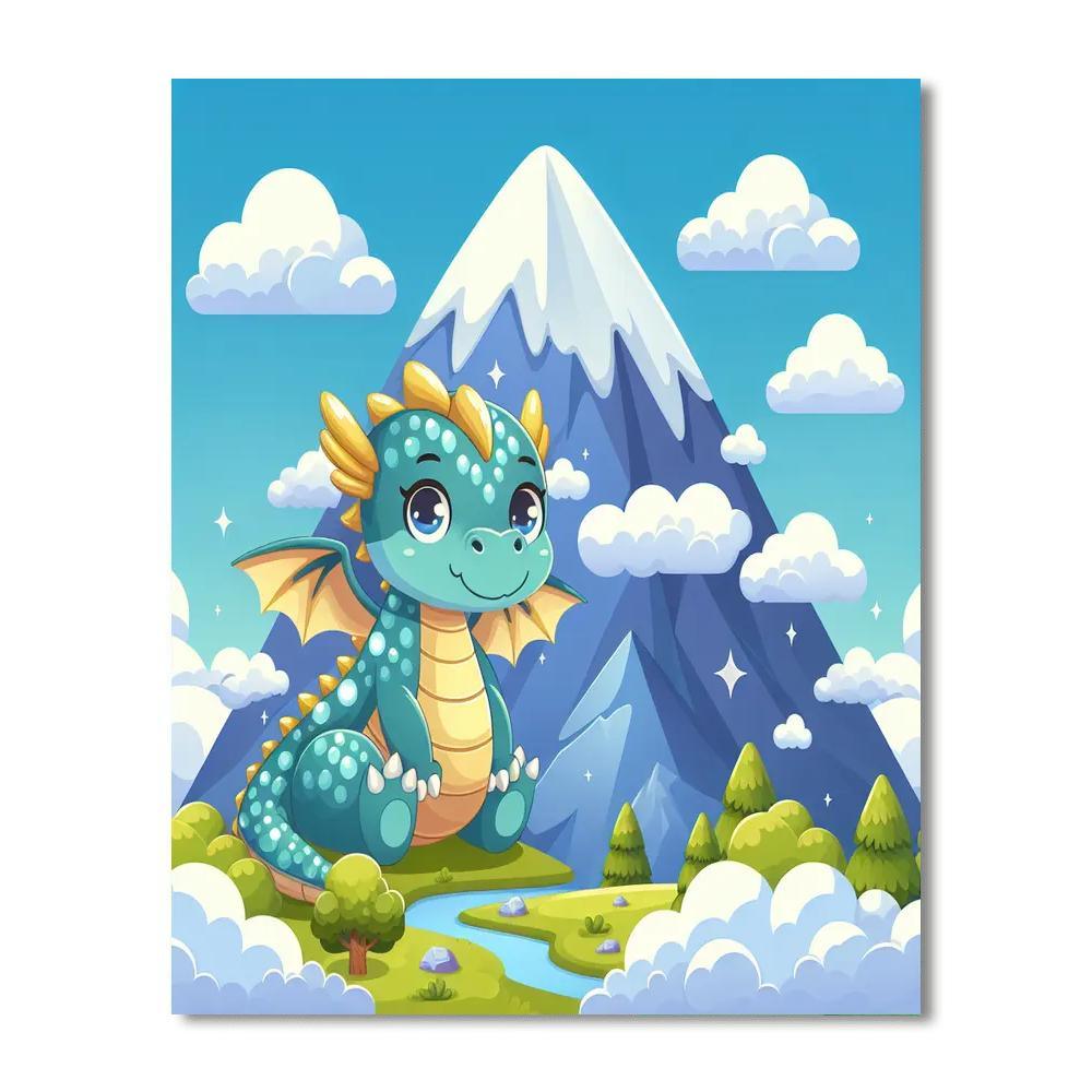Dragon's Magical Mountain Paint By Numbers Kits