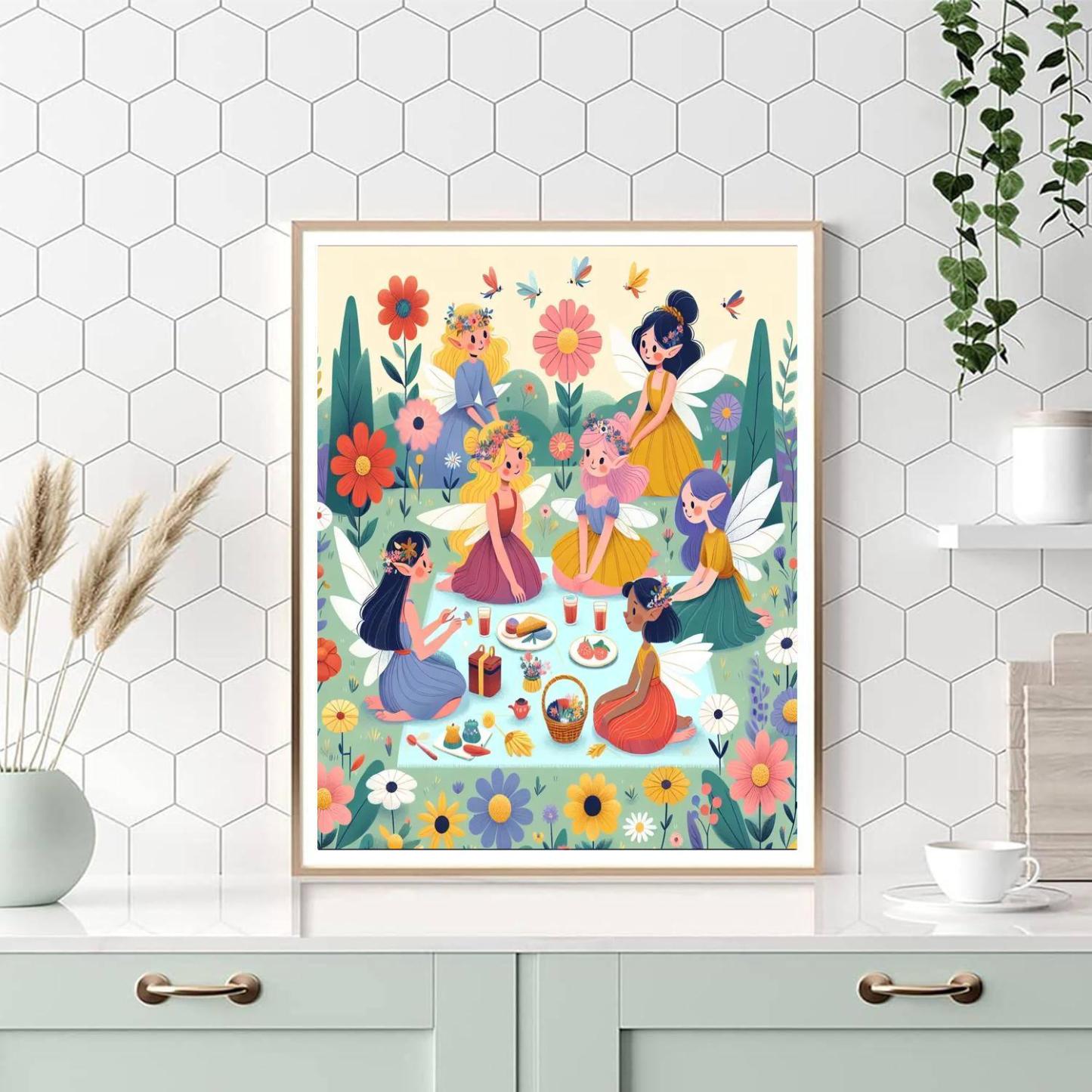 Fairy Garden Picnic Paint By Numbers Kits