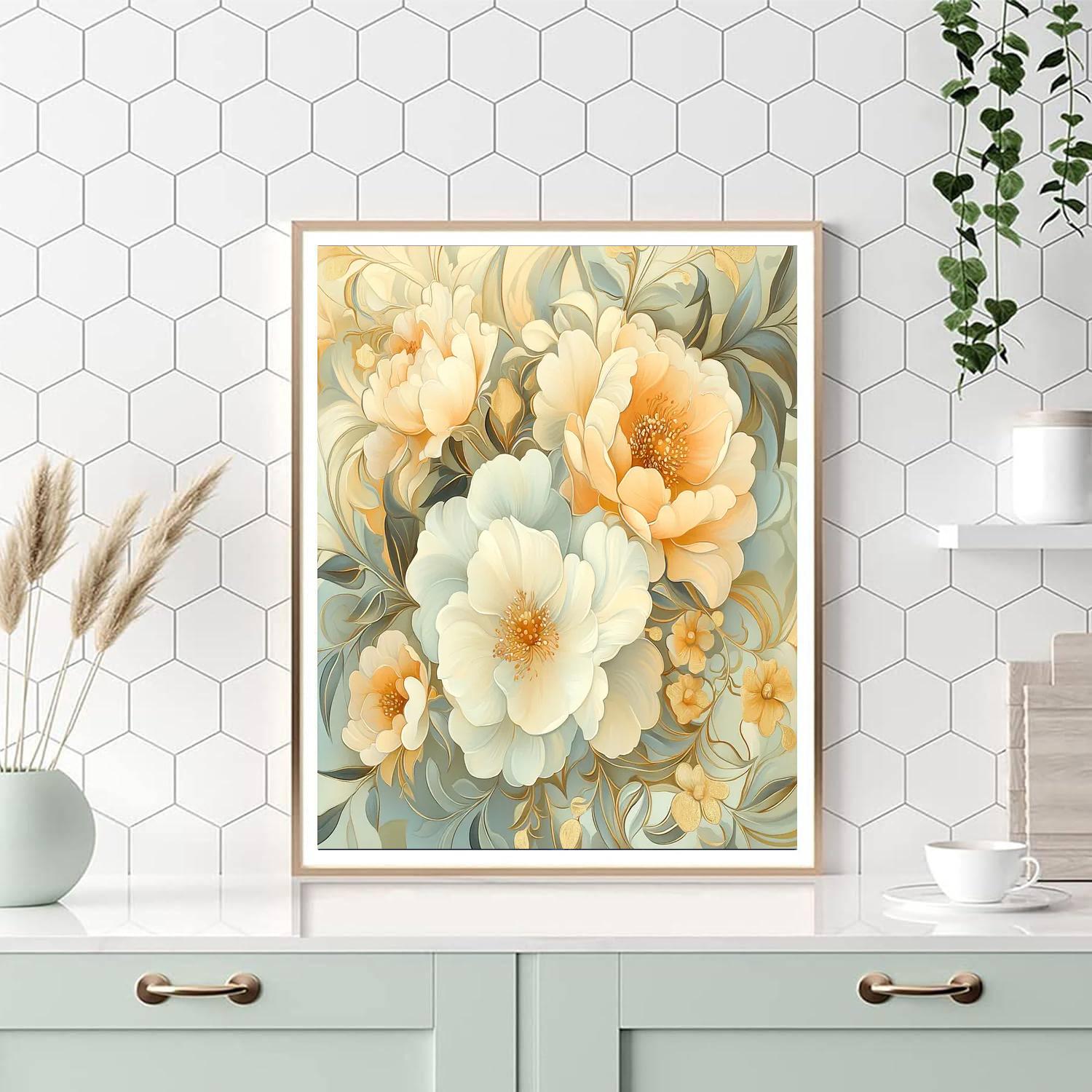 Alphonse Mucha Inspired Floral Cadence  Paint By Number