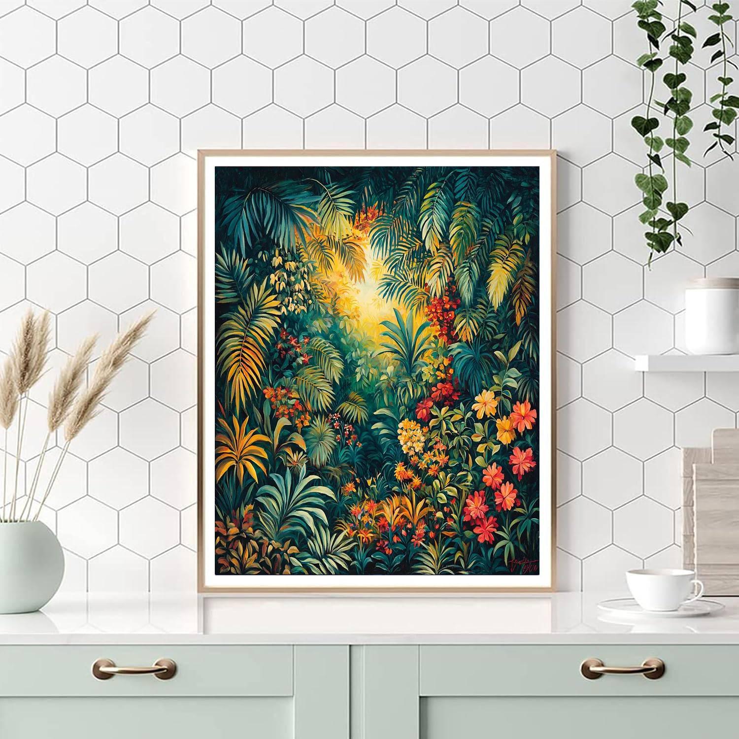 Henri Rousseau Inspired Garden Of Daydreams  Painting By Numbers Kit