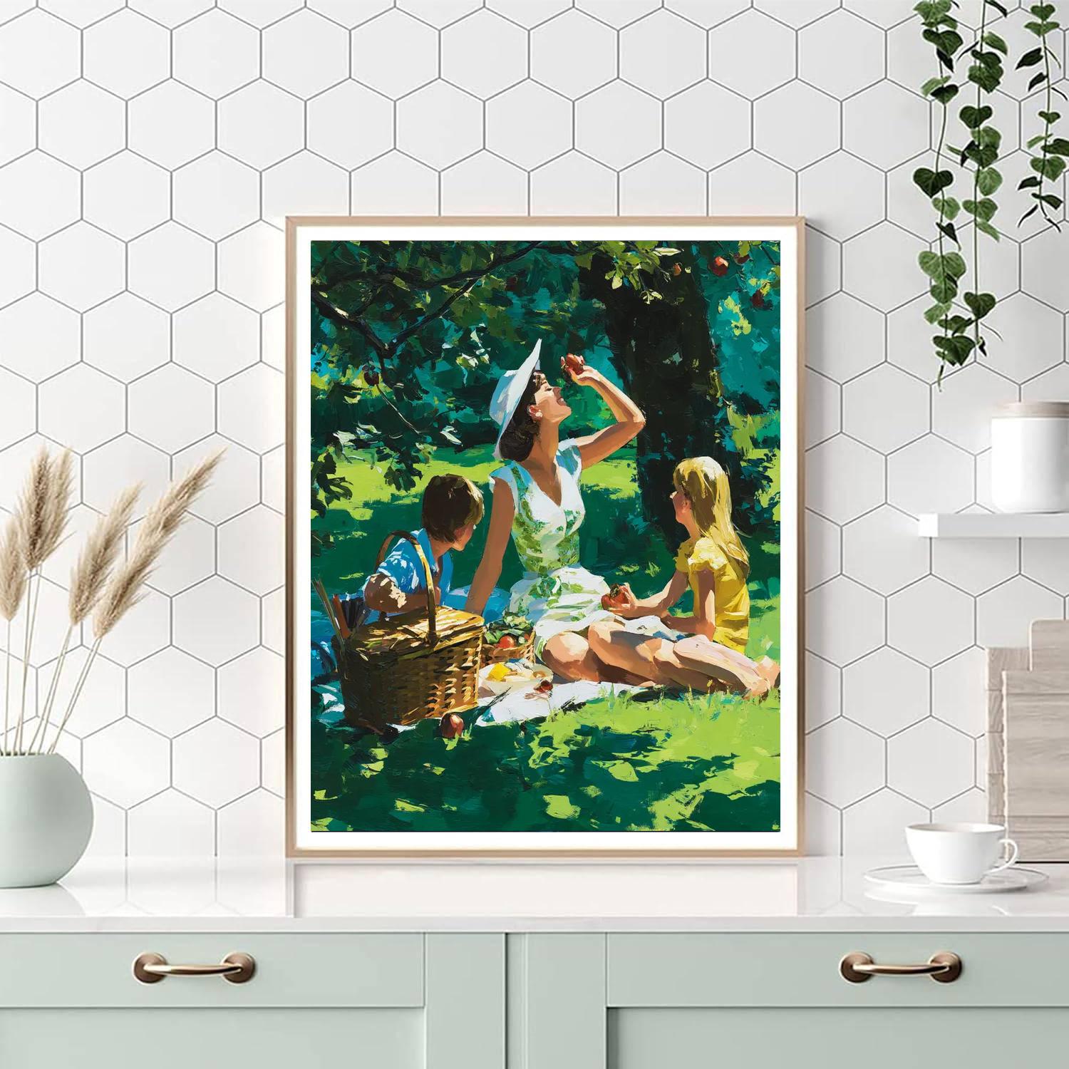 Sunlit Picnic Of Memories Painting Number Kit