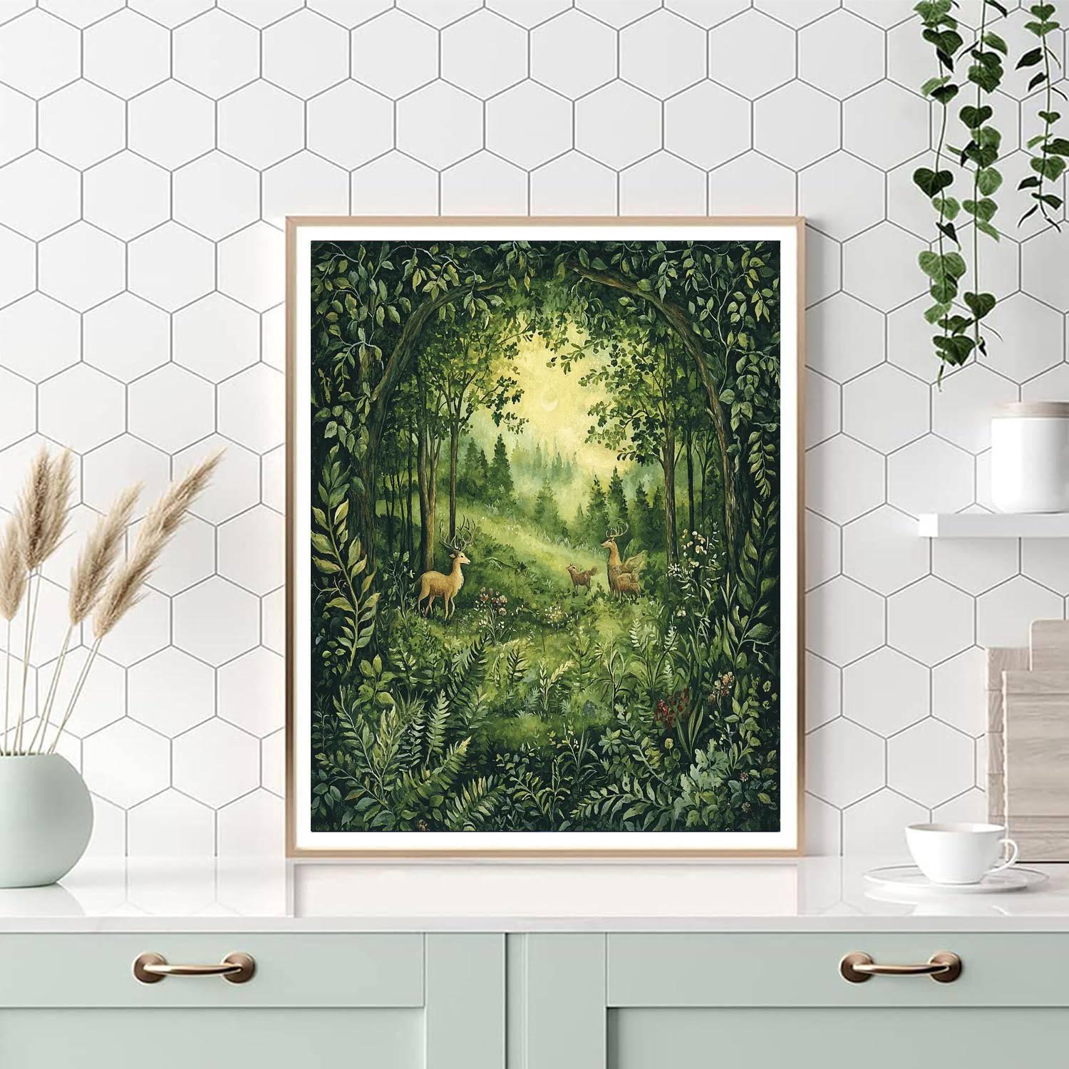Dante Gabriel Rossetti Inspired Enchanted Woodland Spirits  Painting By Numbers Kit