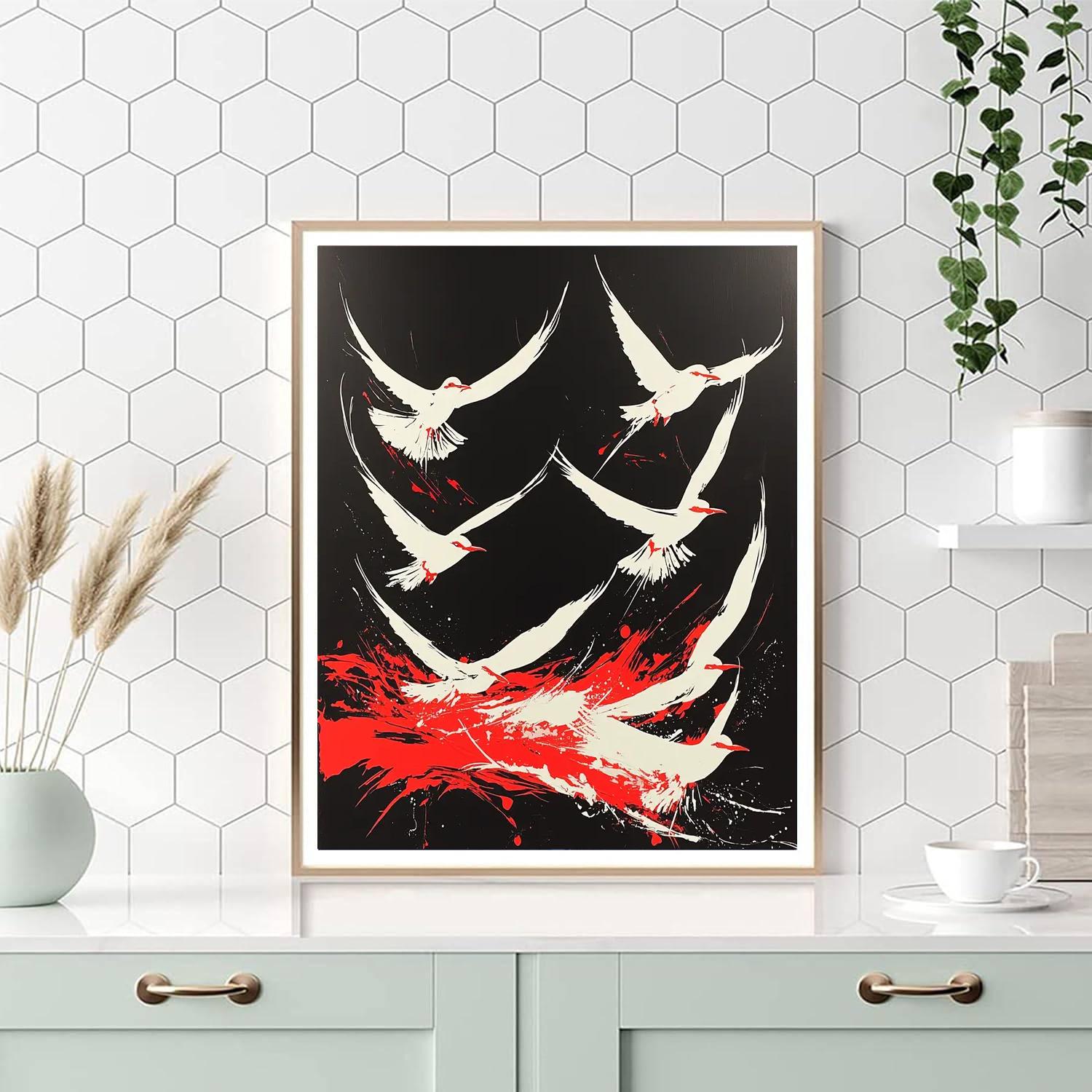 Banksy Inspired Freedom's Flight  Paint By Number