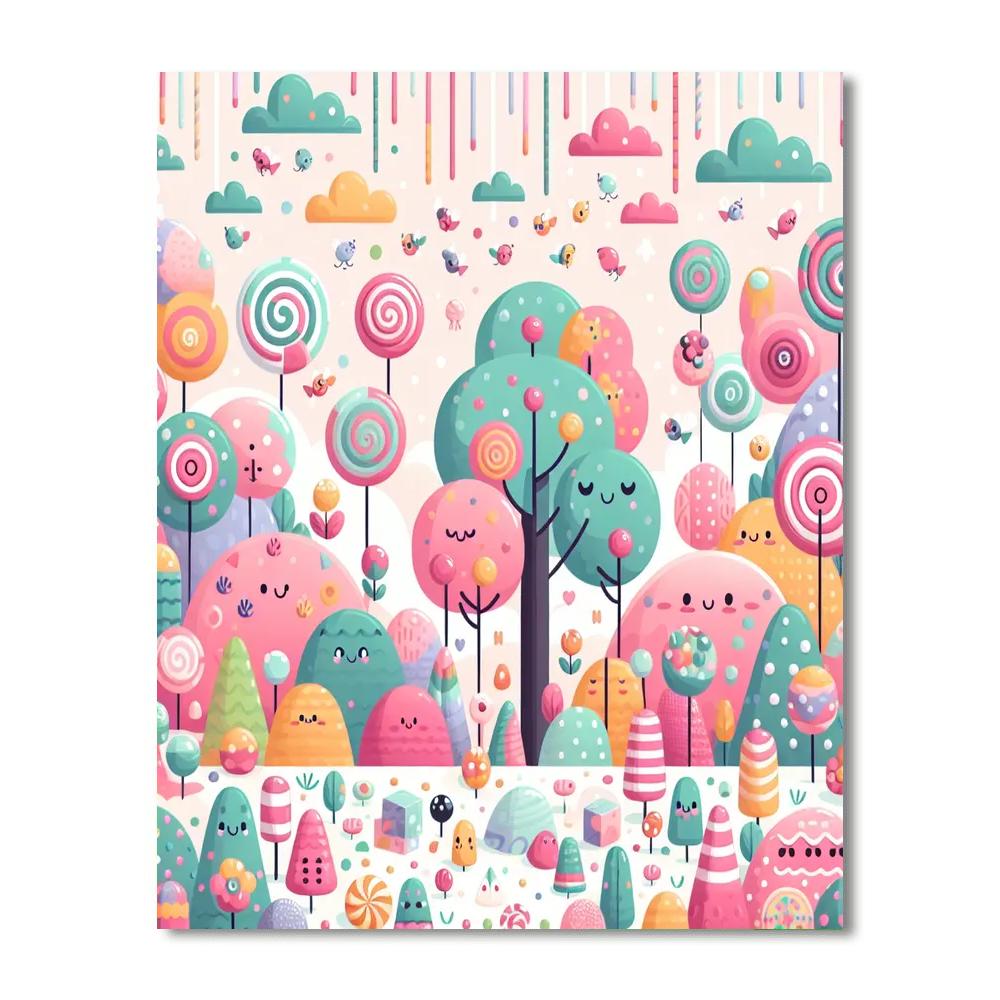 Fantastic Candy Land Number Painting