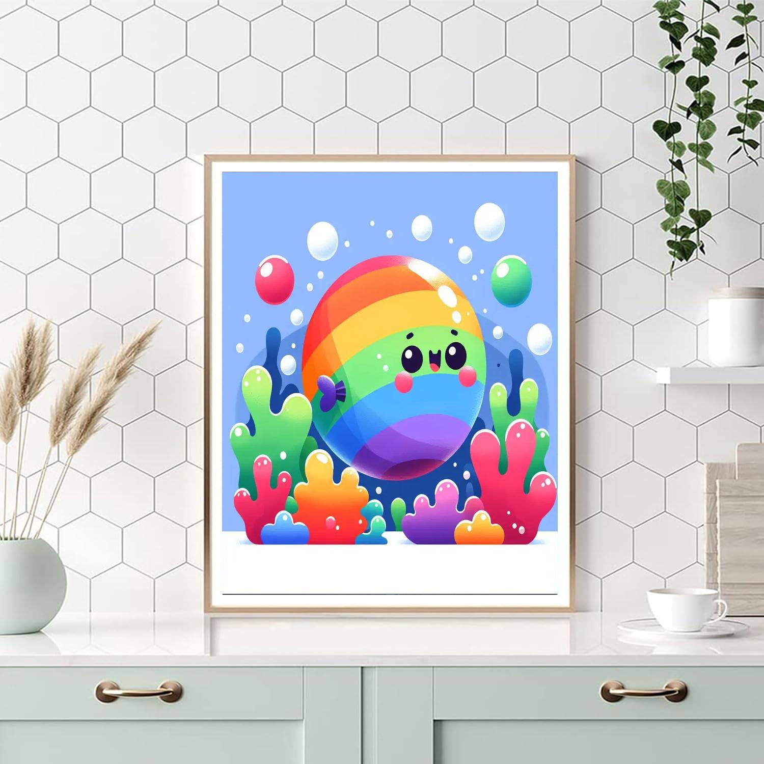 Bubbly Rainbow Fish Paint By Numbers Kits