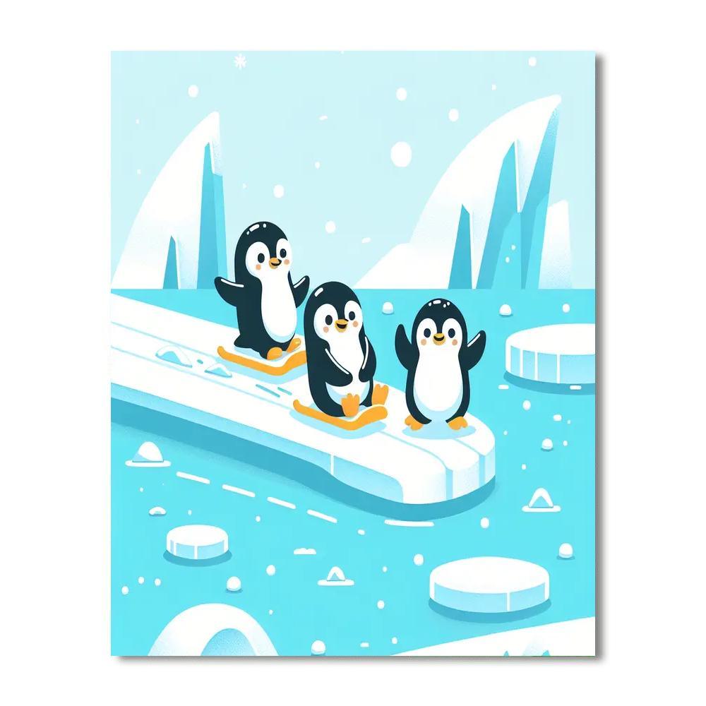 Polar Penguin Playdate Numbered Painting Kits