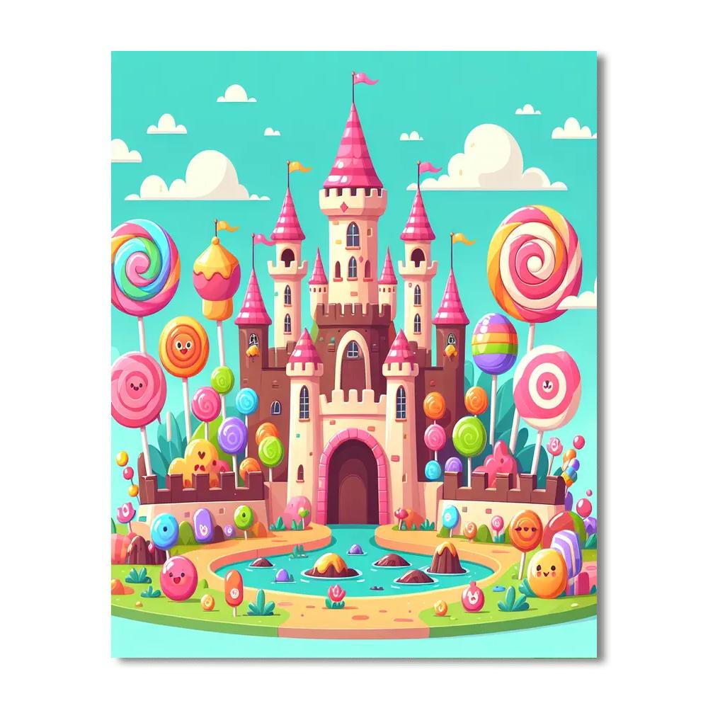 Magical Candy Castle Number Painting