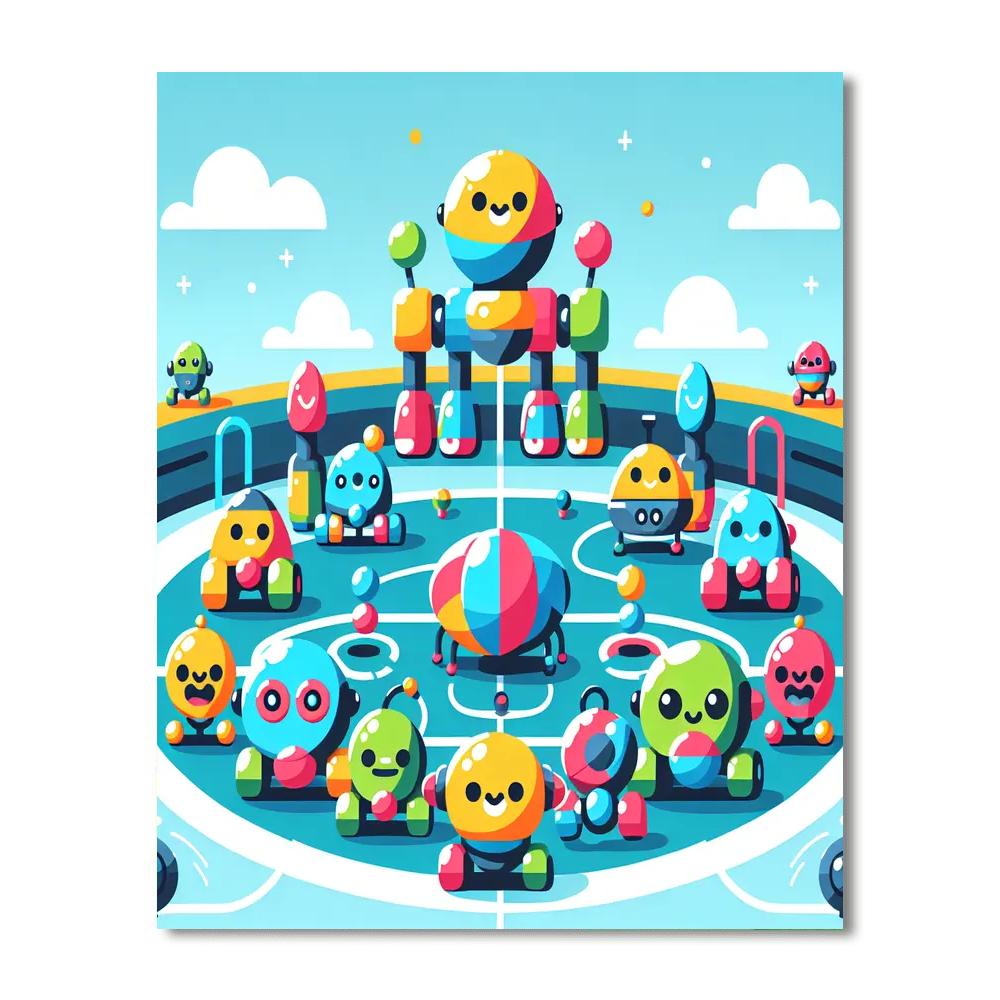 Epic Robot Battle Arena Numbered Painting Kits