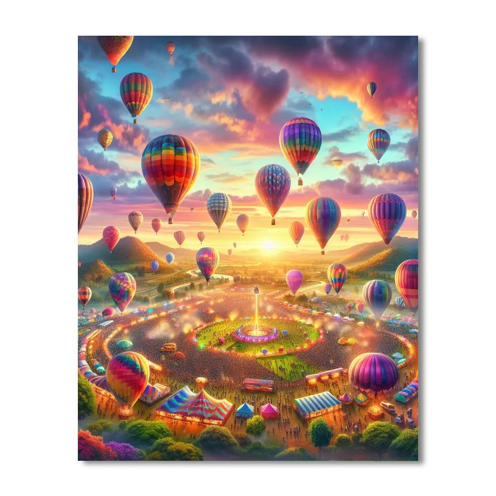 Baloon Fiesta DIY Paint By Numbers