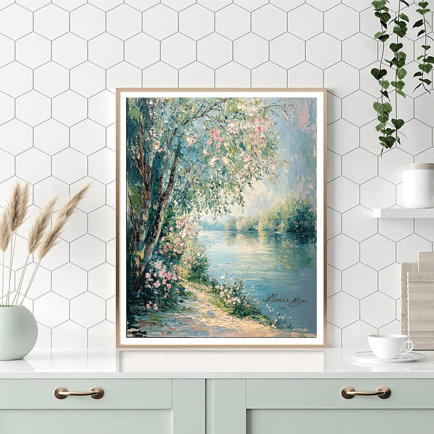 Claude Monet Inspired A Glimpse Of Serenity  Painting By Numbers Kit