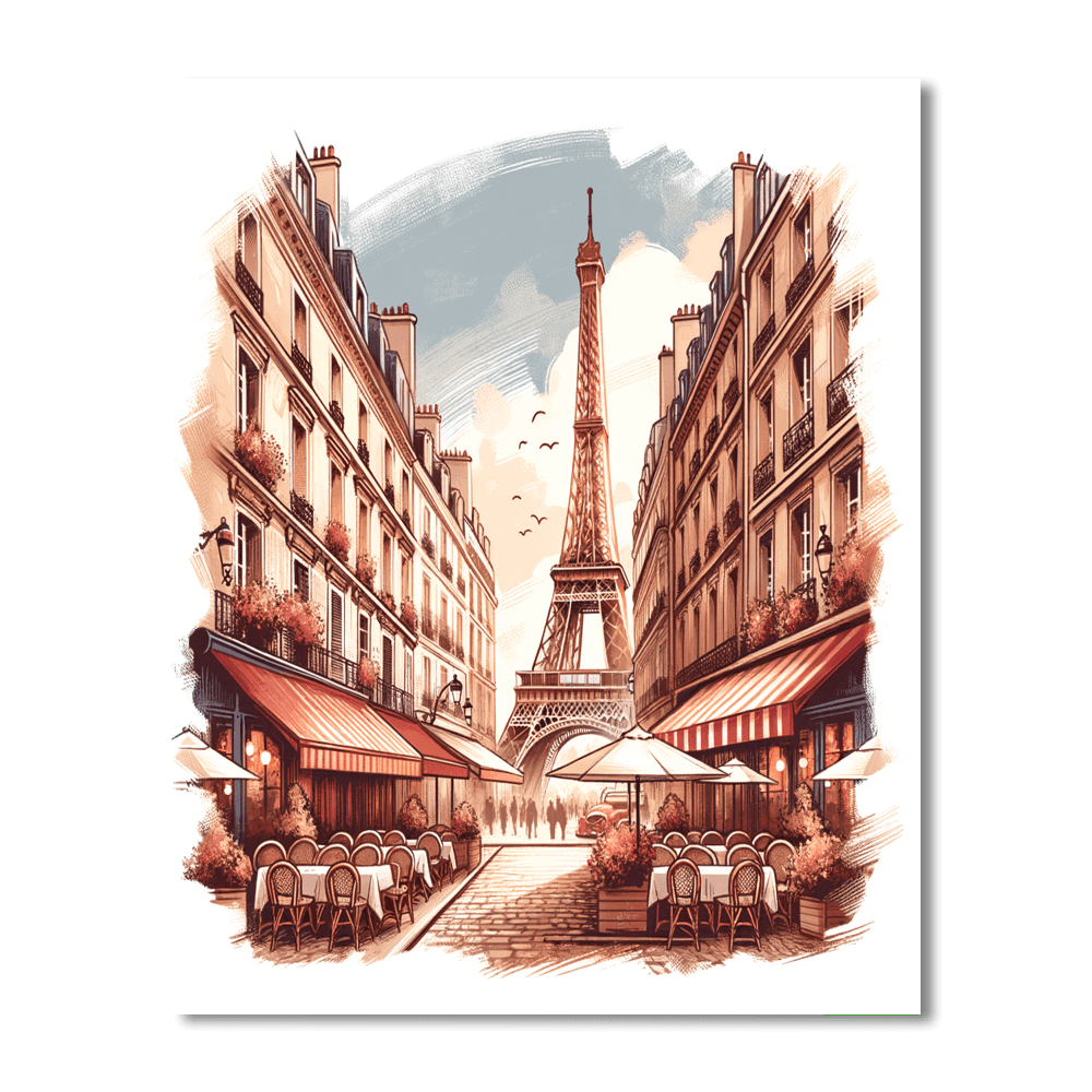 Classic Vintage Paris Paint By Numbers Art