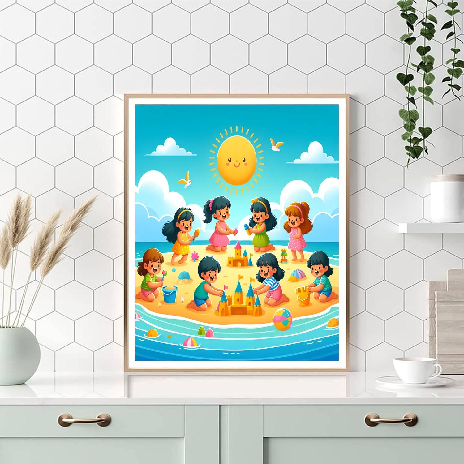 Sunny Day Beach Bash Paint By Numbers Art